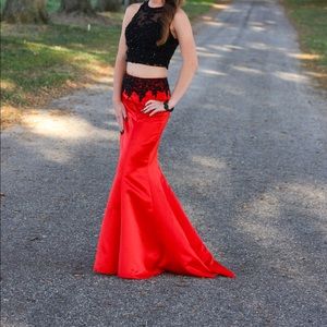 Two piece prom dress
